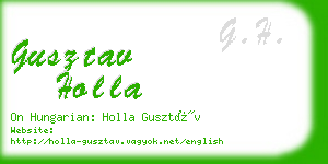 gusztav holla business card